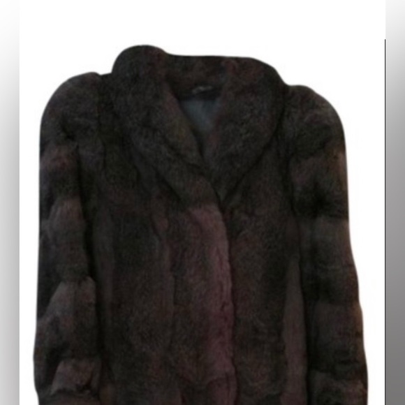 Long Gray Rabbit Fur Coat - Picture 10 of 13